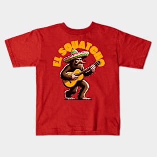 El Squatcho Bigfoot Sasquatch Funny Cinco De Mayo Party Kids T-Shirt